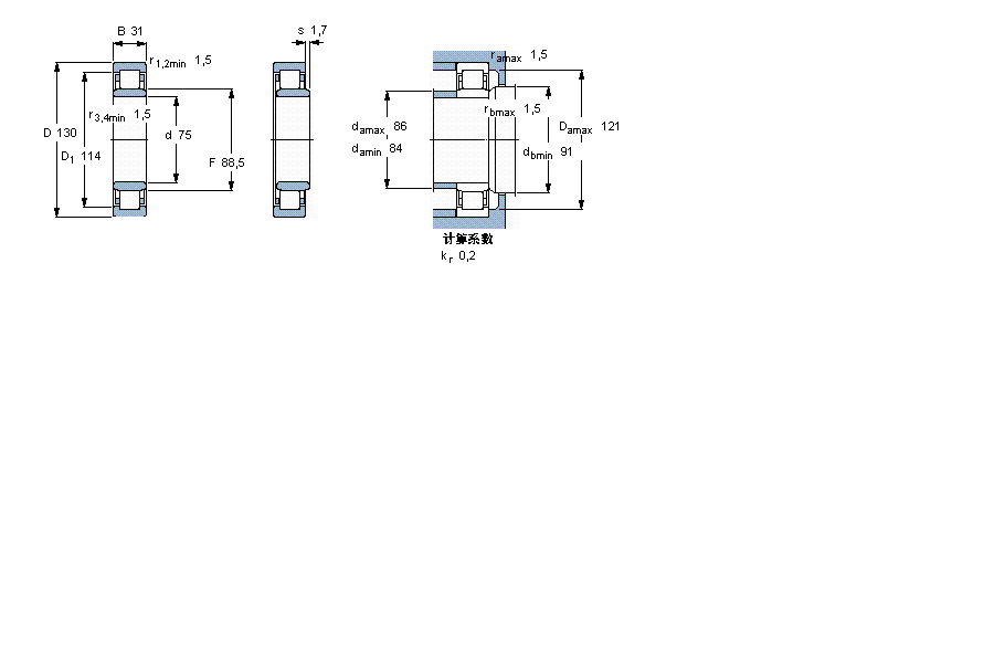 SKF NU2215ECML軸承