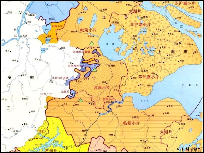 吳語太湖片分布地圖