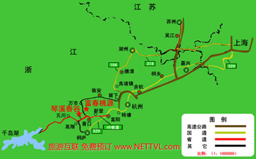琴溪香谷地圖(桐廬琴溪香谷交通圖