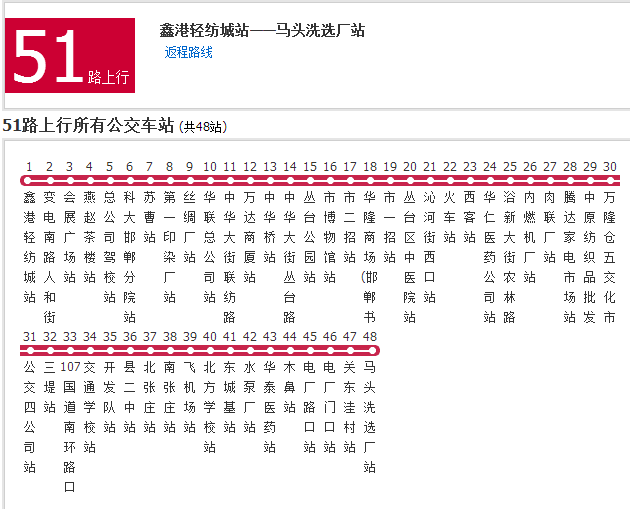 邯鄲公交51路 邯鄲公交51路
