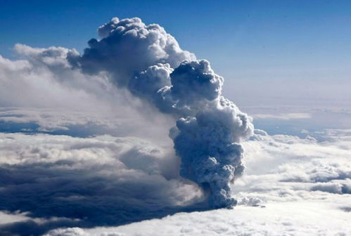 冰島艾雅法拉火山噴發情景，圖1