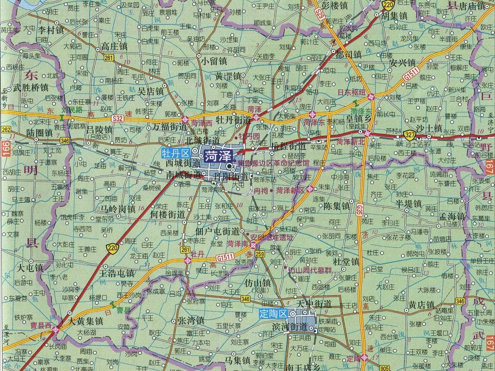 菏澤市區地圖