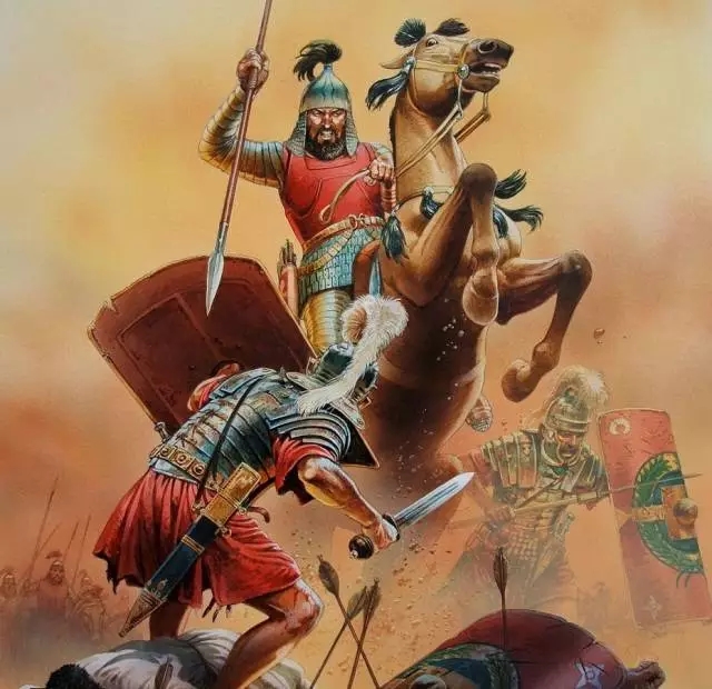 奮力對抗羅馬軍團的帕提亞重騎兵