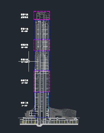 珠海中心大廈設計平面圖