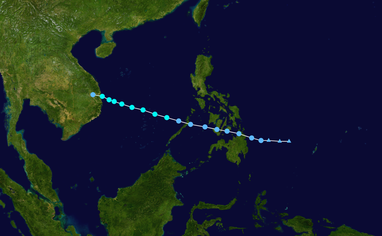 2014年第21號強熱帶風暴“森拉克”路徑圖