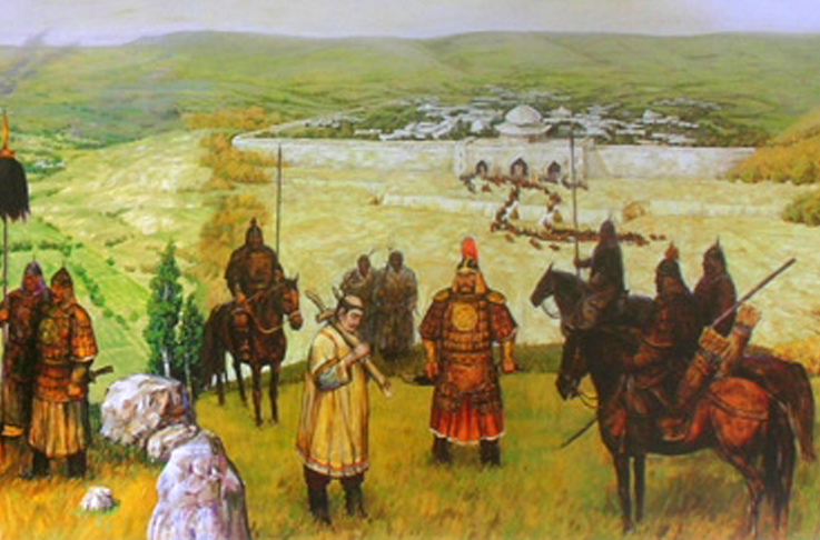 蒙軍抵達佩斯城（自成吉思汗廟壁畫）