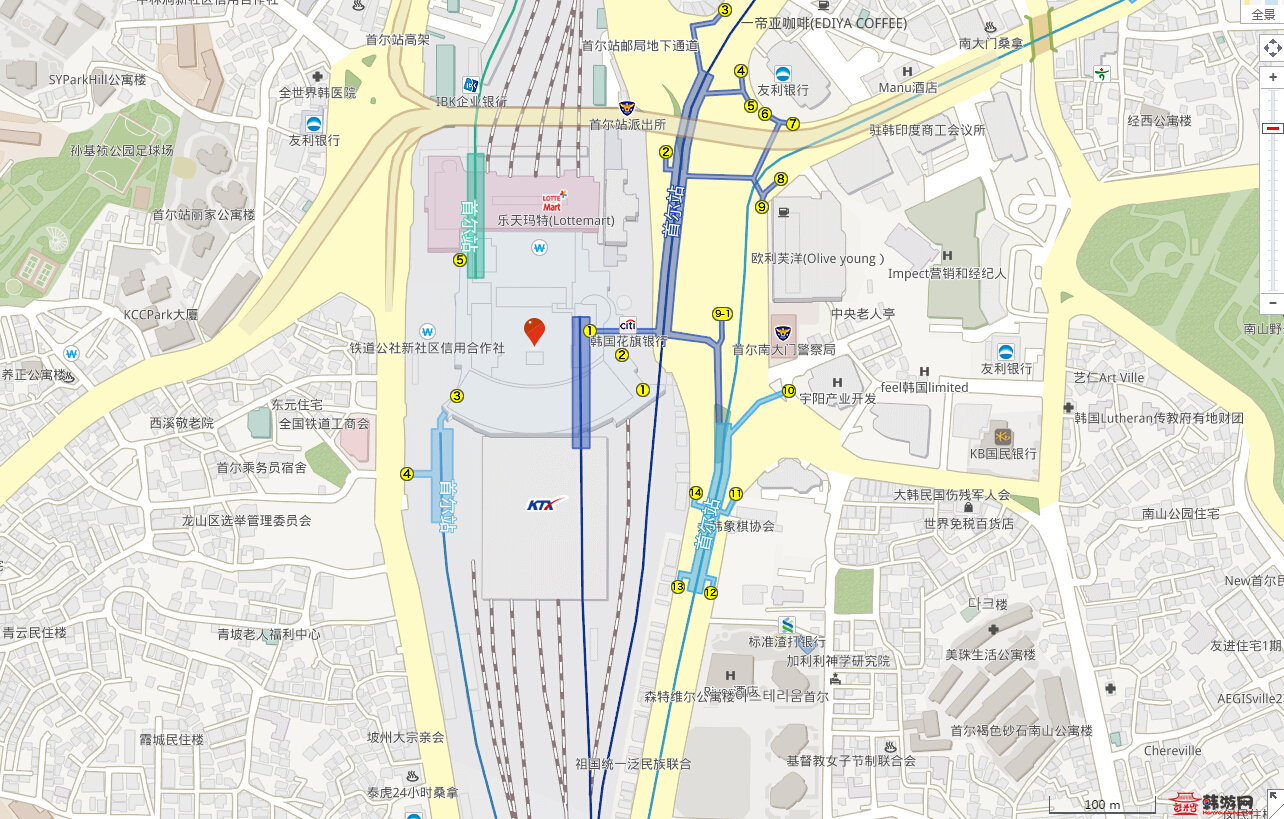 首爾站地理位置