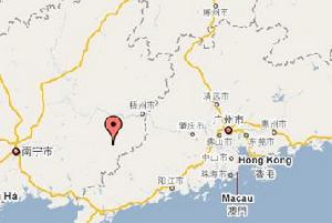 六王鎮在廣西壯族自治區位置