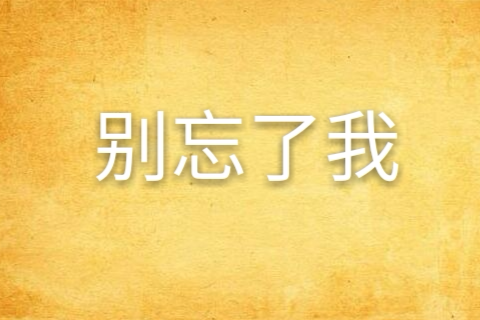 別忘了我(小說)