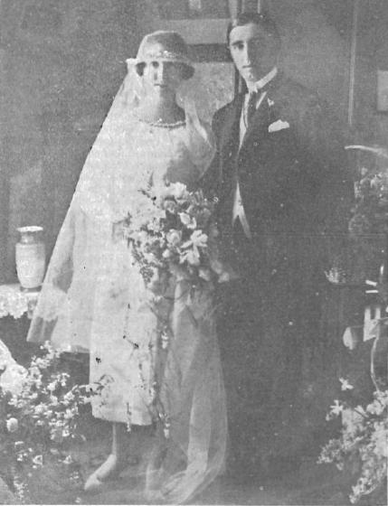 1921年，里奧斯與瑪塔結婚時的合影