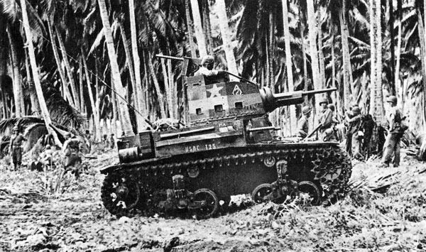 瓜達爾卡納爾島戰役中的M2A4坦克