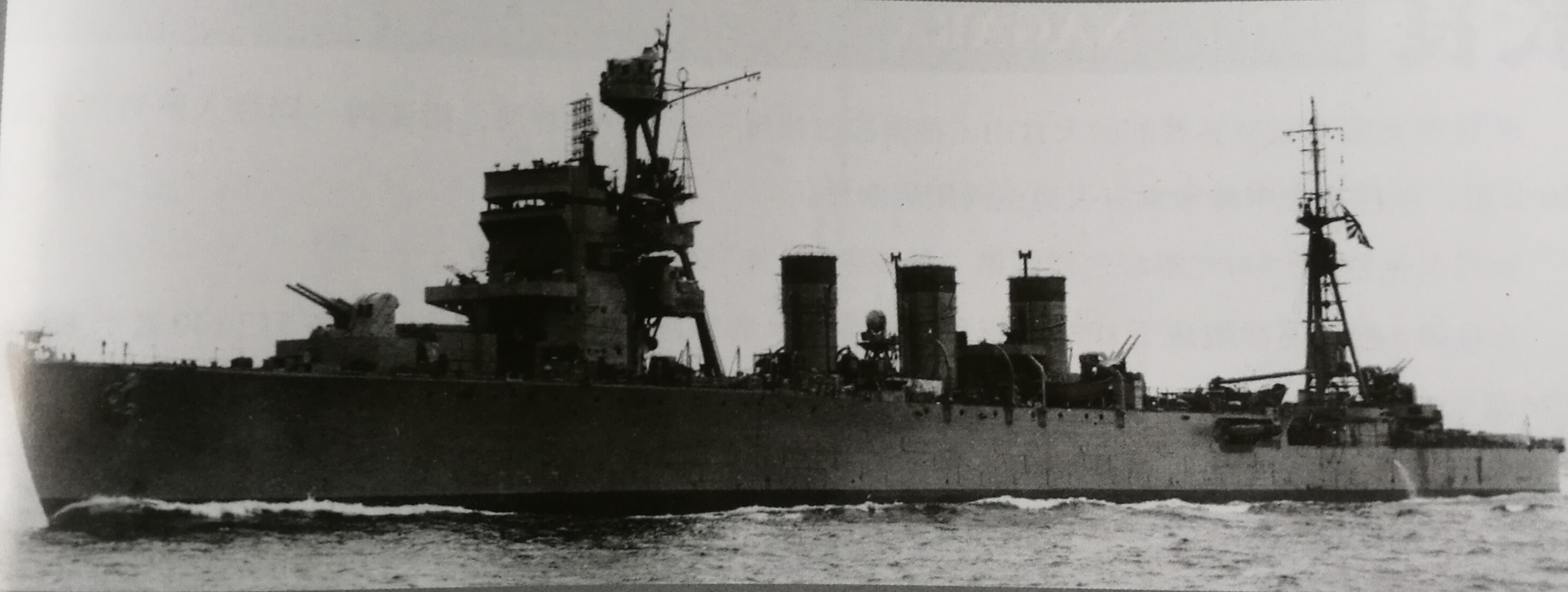1944年9月14日，五十鈴號改裝為防空巡洋艦後前往東京灣進行公試