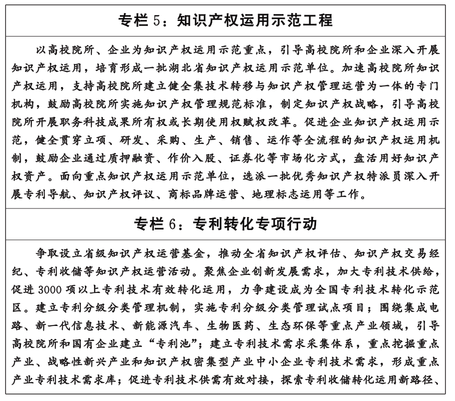 湖北省智慧財產權“十四五”規劃