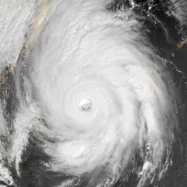 超強颱風珊珊 衛星雲圖