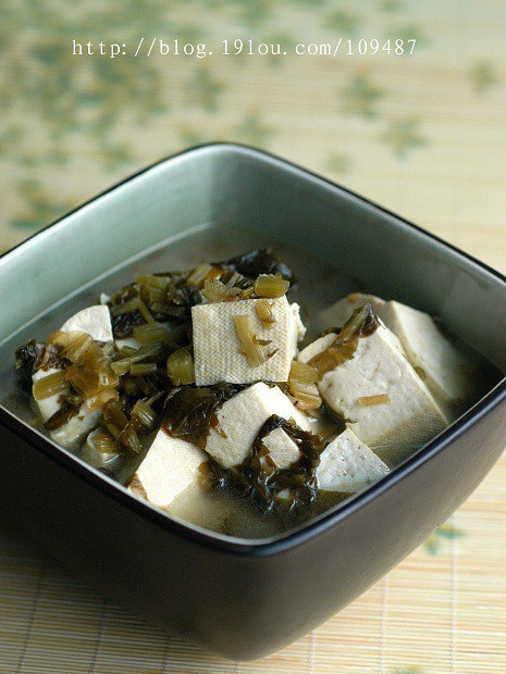 雪菜燉老豆腐