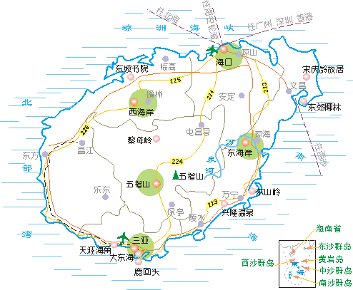 海南旅遊地圖