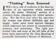 當時一份宣傳腦白質切除術的廣告