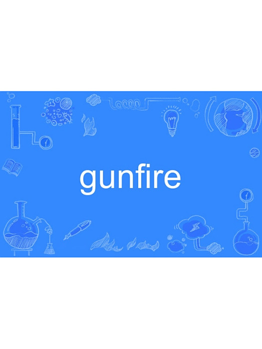 gunfire(指連續射擊的炮火或槍炮聲) gunfire(指連續射擊的炮火或槍炮聲)