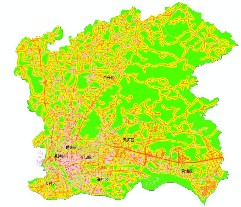 廣州市白天交通噪聲地圖