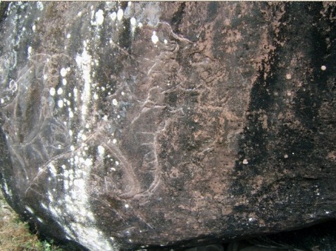 博什瓦黑岩畫圖片二