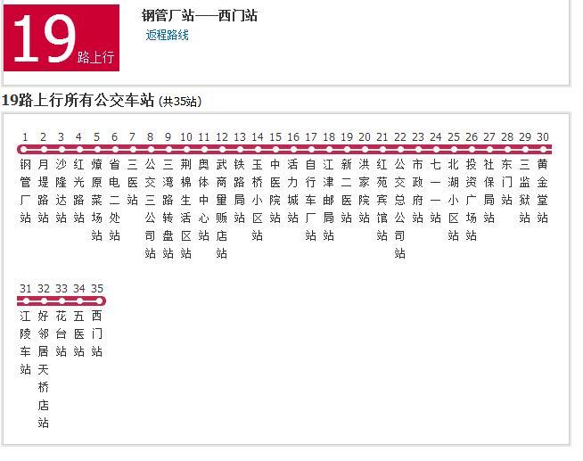 荊州公交19路 荊州公交19路