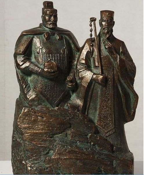 陸賈（右）和趙佗塑像