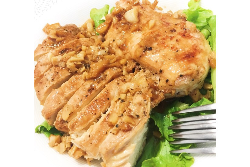 蒜香煎肉