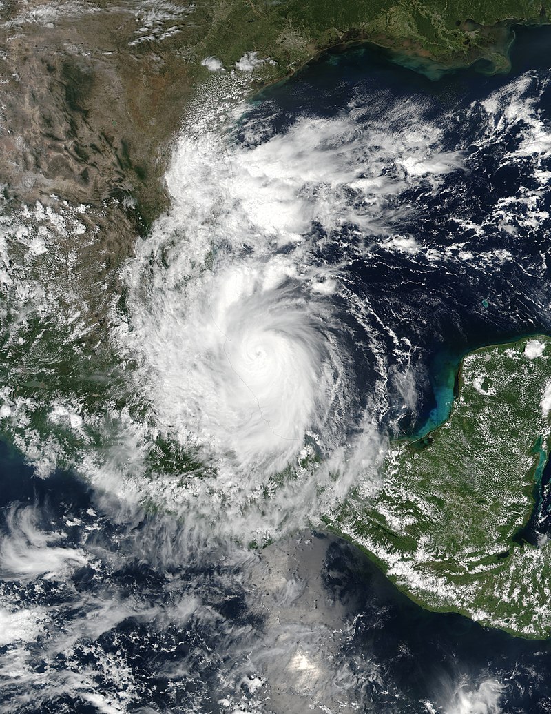 颶風凱蒂婭 衛星雲圖