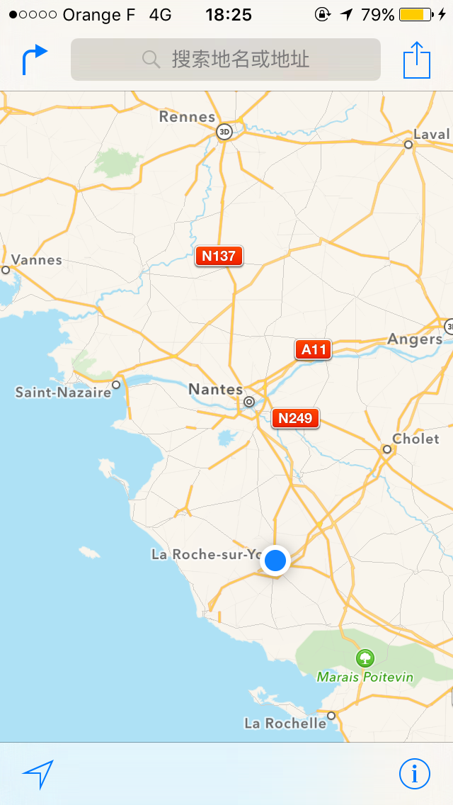 拉羅什在法國西部的位置
