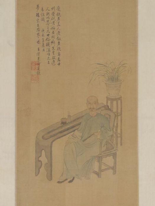 夢樓撫琴圖