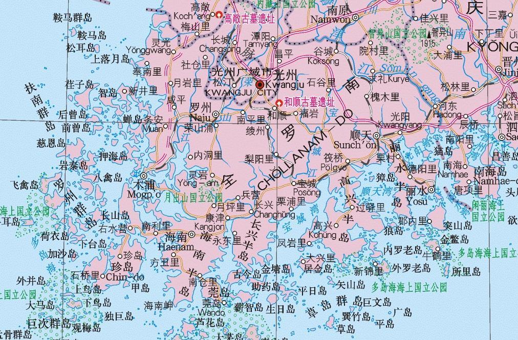 全羅南道 地理環境 位置 地貌 水文 氣候 歷史沿革 行政區劃 人口民族 經濟概況 中文百科全書