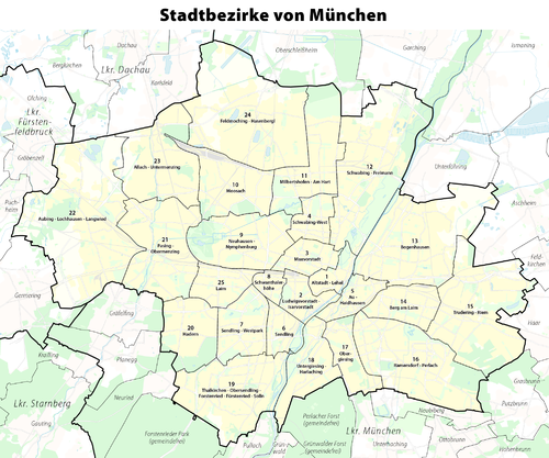 慕尼黑區劃圖
