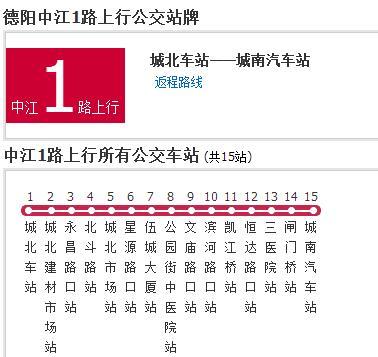 中江公交1路 中江公交1路