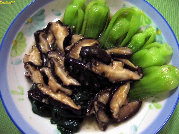 菜膽香菇燒豆腐