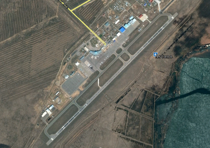 阿斯塔納機場衛星影像