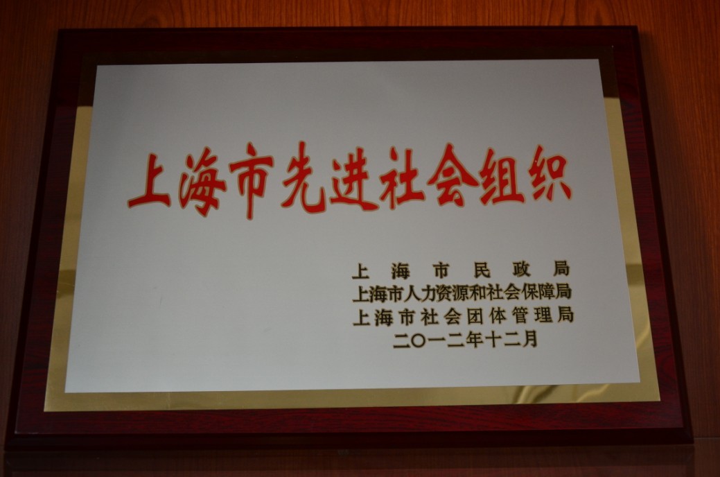上海市民政局授予上海市先進社會組織稱號