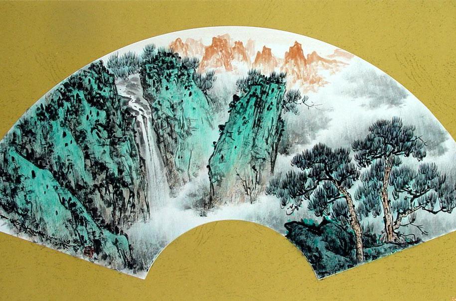 宋扇面畫青山白雲圖(青山白雲圖) 宋扇面畫青山白雲圖(青山白雲圖)