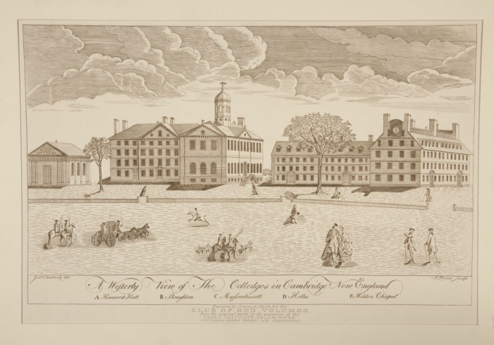 1767年 保羅·列維爾 筆下的哈佛學院。