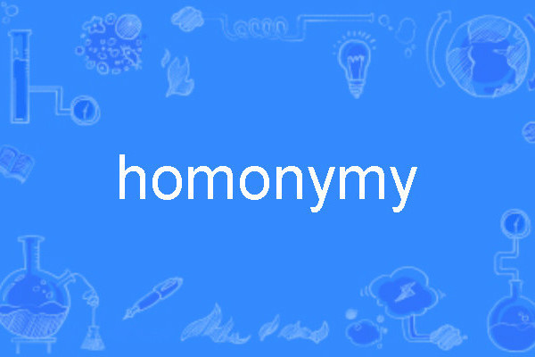 homonymy homonymy