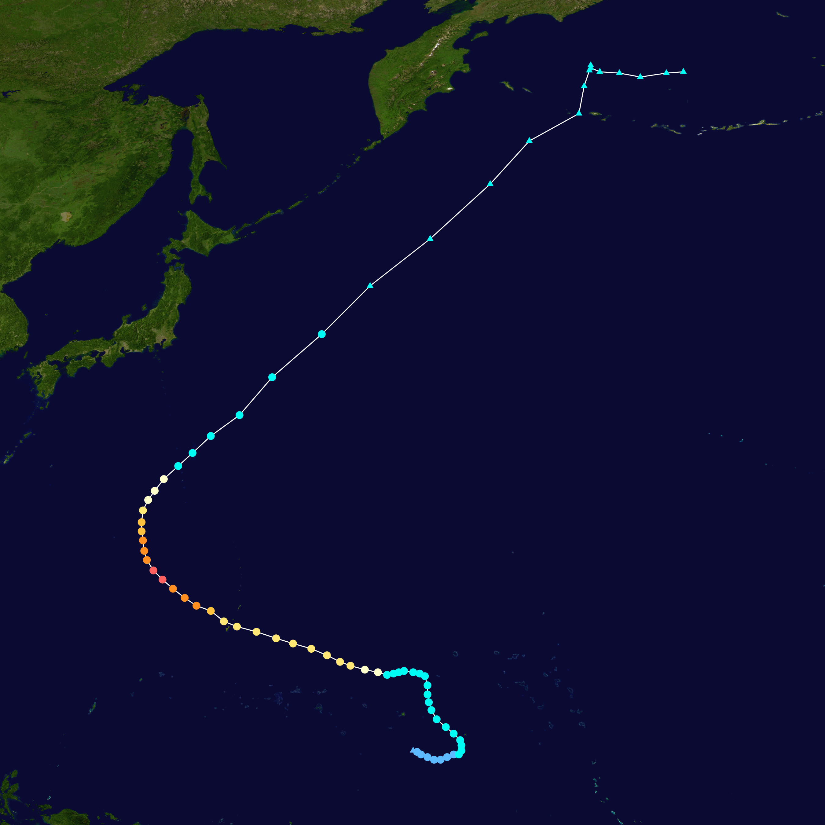 超強颱風白海豚 路徑圖