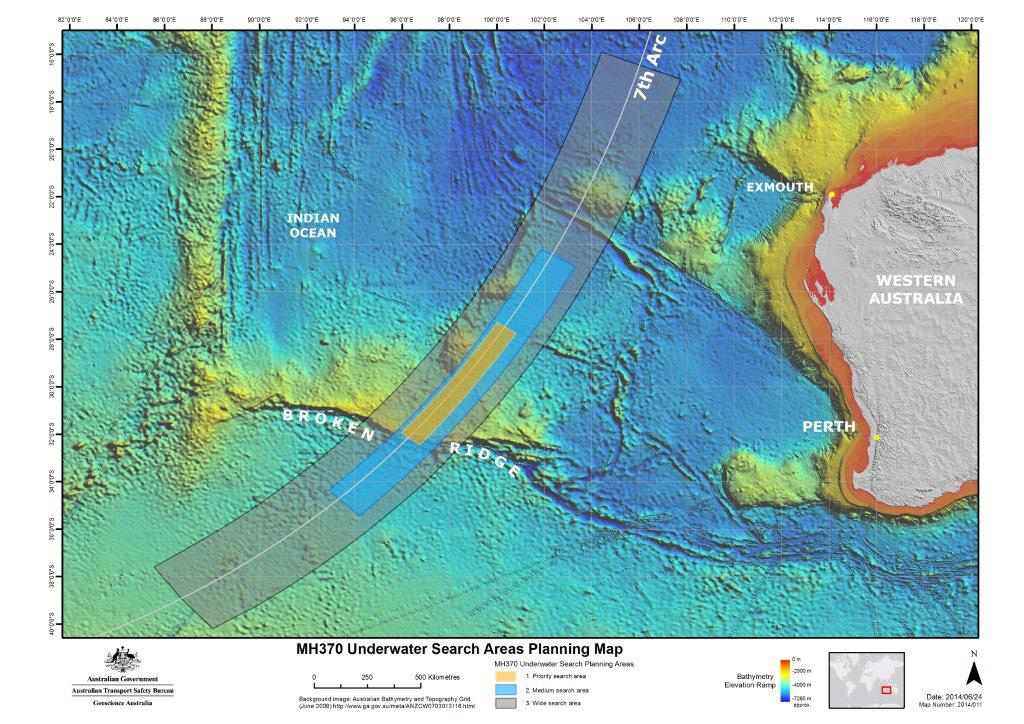 MH370最新搜尋區域