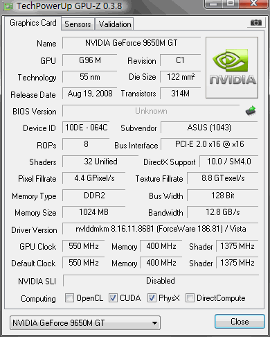 9650M GT 9650M GT