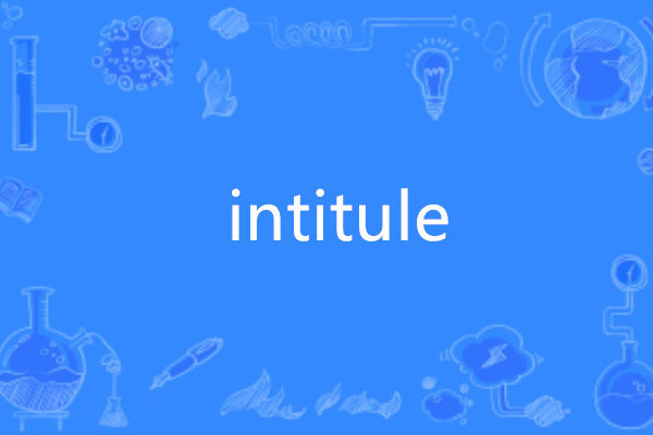 intitule intitule