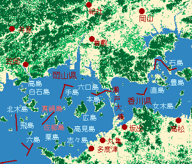 真鍋島的地理位置