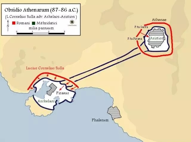羅馬軍團兵分兩路 圍住雅典主城與港口