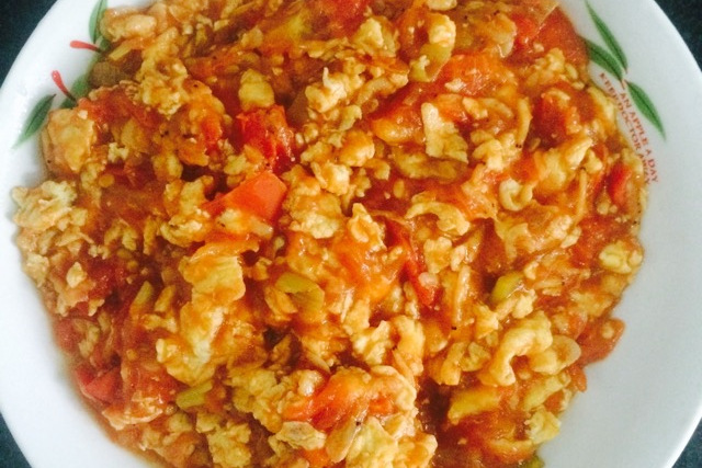 西紅柿燒蝦米
