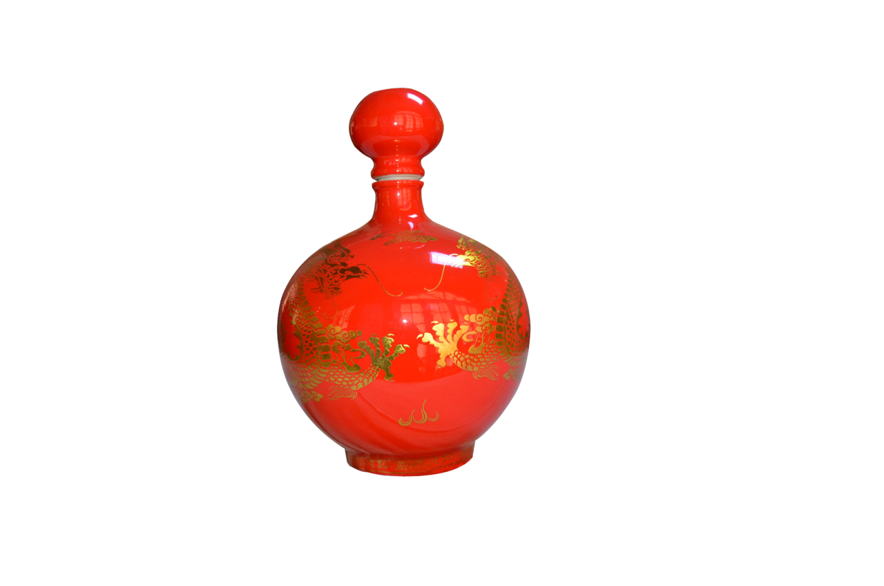 洛薩陶瓷酒瓶中國紅
