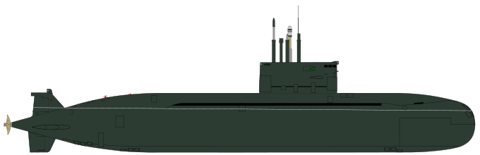 677型潛艇側視圖