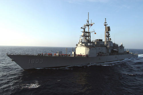 台灣海軍基德級戰艦海上巡航
