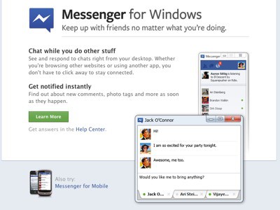 Windows版Facebook Messenger